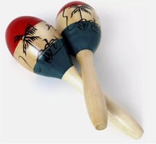 Rattle Rattles Musical Maraca Wooden Maraca A pair Colorful Adults