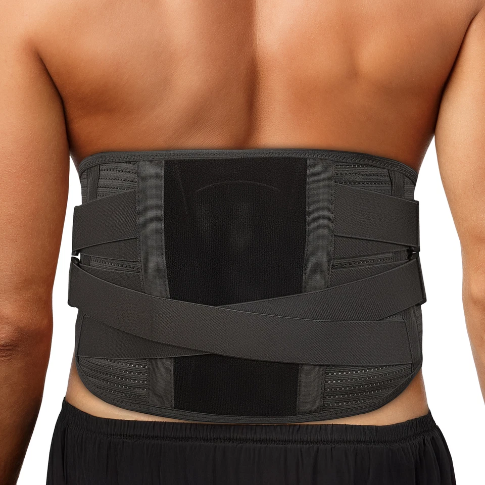 Adjustable Lower Back Brace Lumbar Support Waist Belt for Men Women Pain Relief - Image 2 of 4