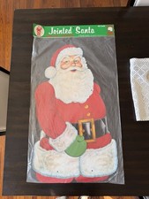 Vintage 1978 Beistle 42  Santa Claus Jointed Die Cut Christmas NOS Sealed