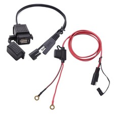Waterproof Motorcycle SAE to USB Cable Adapter 2.1A Phone GPS USB Charger Outlet