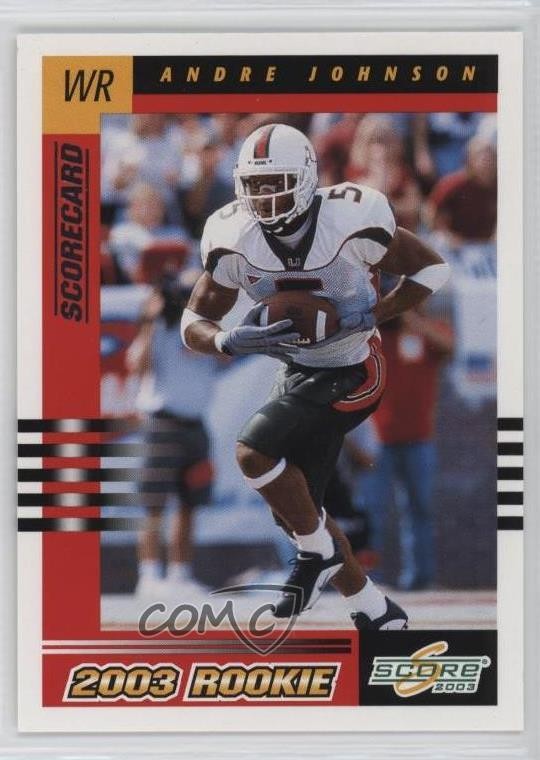 Andre Johnson Score #295 Scorecard