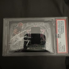 2024 Panini Obsidian Supernova Swatches Bijan Robinson On-card Auto Auth PSA 9