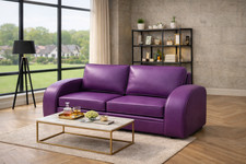 Art Deco Gatsby 2.5 Seater Sofa – Italian Leather – In Stock