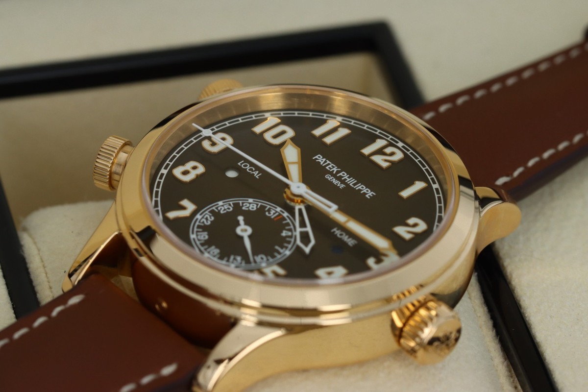 Patek Philippe Calatrava Pilot Travel Time 37.5mm 7234R-001 Brown