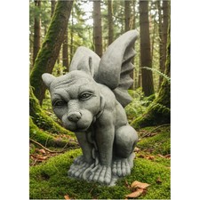 GARGOYLE NEU FROSTFEST FANTASYFIGUR aus STEINGUSS für GARTEN MYSTISCH DE-601