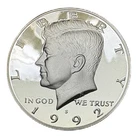 United States 1992 S 90% Silver Proof Kennedy Half Dollar KM A202c Actual Coin