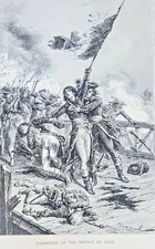 NAPOLEON AT LODI- 1894 Best Men and Famous Women Engraving Print