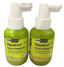 DevaCurl Scalp Puri(pH)y Easy-Rinse Exfoliating Spray 3 oz Travel Size PACK OF 2