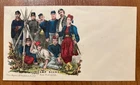 vintage color illustrated Civil War envelope, Camp Life
