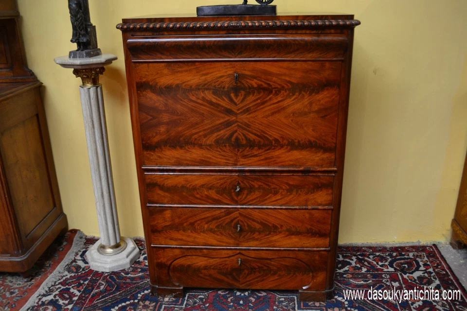 Antico secretaire stile Biedermeier - Immagine 2 di 4