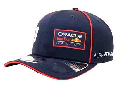 R - F1 Racing 2025 ORBR #1 Navy Racing Cap. Red Piping. Factory 2nd.