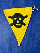 Original WWII German Minefield Marker Skull Flag
