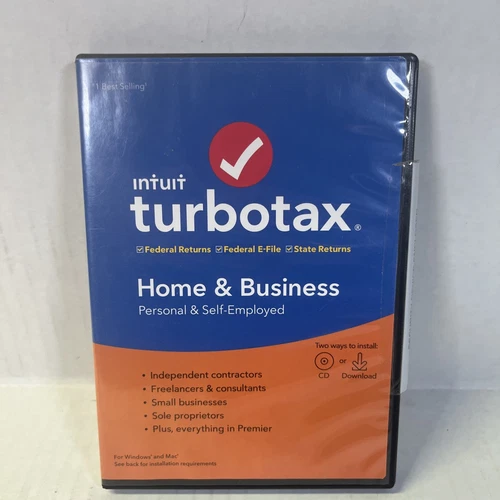 Turbotax Home & Business Federal + State 2019 for Mac/Windows, CD. PreOwned