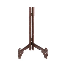Wooden Plates Display Stand, 10" Folding Displays Stand, Natural Wood
