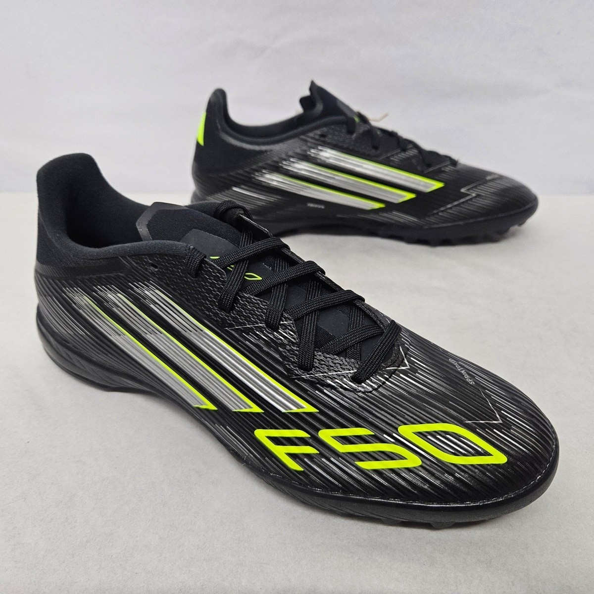 Adidas F50 League TF Soccer Cleats JH7725 Black Lucid Lemon Mens