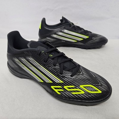Adidas F50 League TF Soccer Cleats JH7725 Black Lucid Lemon 