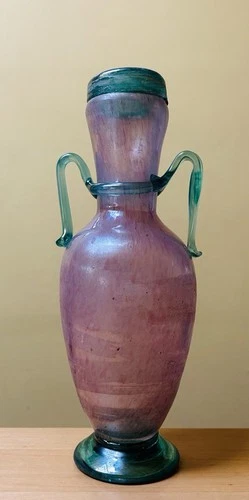 Murano Scavo Roman Glass Vase Mid Century Vintage Gorgeous Aged Calcified Patina