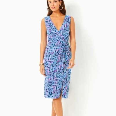 printed dress midi Nia Printed Midi Dress in White Multi
