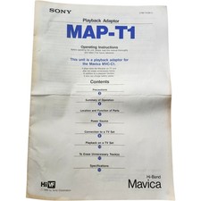 Vintage Sony Mavica MVC-C1 MAP-T1 playback Adaptor Manual Operating Instructions