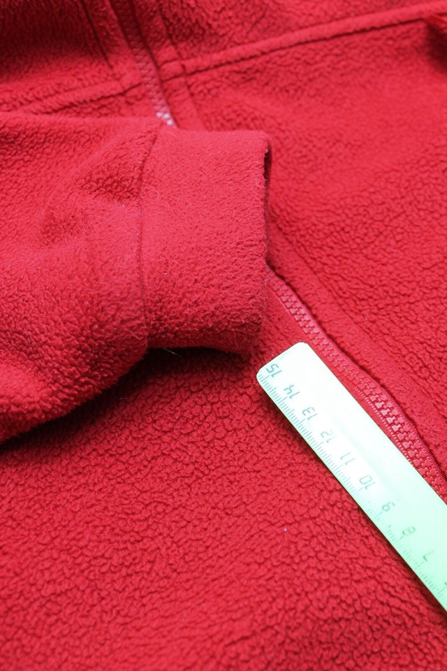 LOWE ALPINE Polartec Sweatshirt Men's SMALL Fleece Full Zip Pockets Red