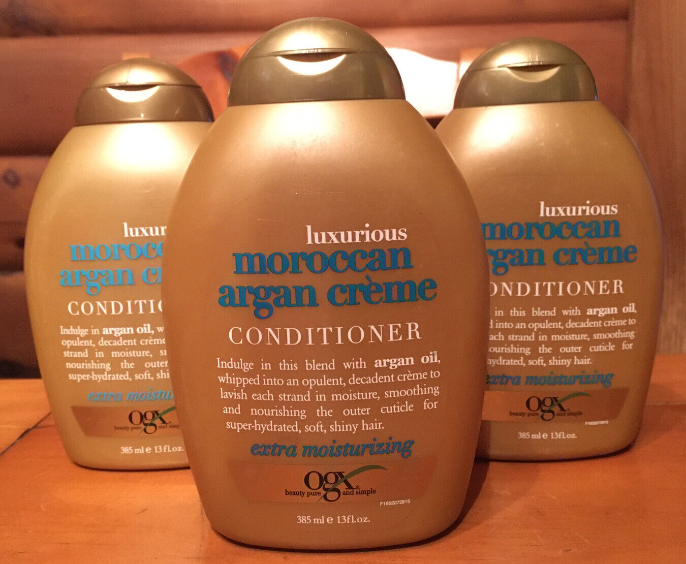 Lot of (3) OGX Luxurious Moroccan Argan Crème Conditioner 13 oz. each