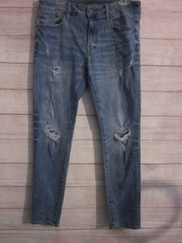 Jean Moto Skinny Just No Logo – Homme Taille 32x32 – Coton Déchiré Acid Wash
