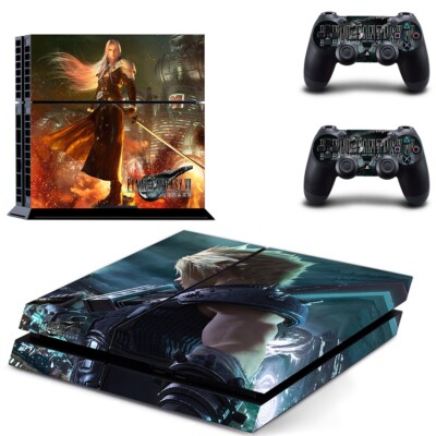 PS4 Aufkleber Skin Sticker für Konsole 2 Controllers Final Fantasy 7 VII FF7