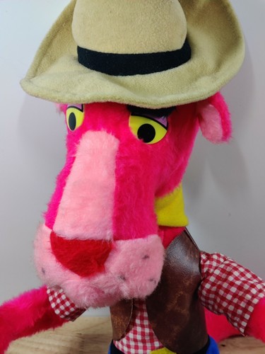 Pink Panther Western Cowboy Vintage 1991 Stuffed 🔥Toy 20" Inch Stuffed Animal🤩 - Bild 9 von 10