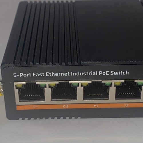 5 Port Industrial DIN-Rail Network Switch 10/100Mbps Fast Ethernet IP40 Rated... - Picture 10 of 17