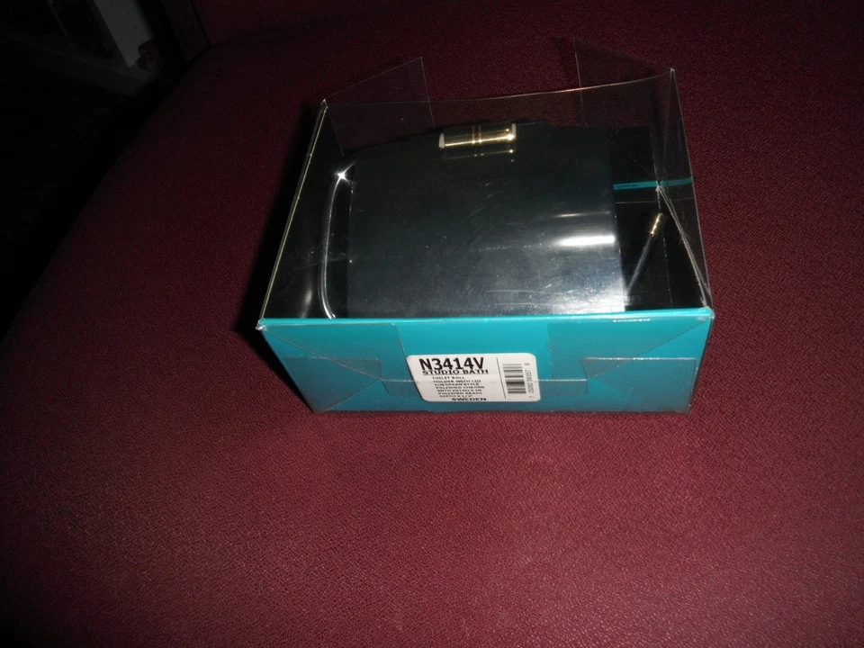 NOVO SUPORTE DE ROLO DE VASO SANITÁRIO SMEDBO STUDIO BATH SERIES N3414V COM TAMPA-NOVO-CROMO/LATÃO - Imagem 4 de 4