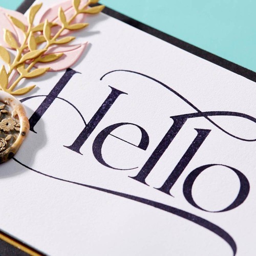 Placas de prensa del sistema de letterpress Spellbinders BetterPress - Hola (1/paquete) BP039 - Imagen 3 de 3