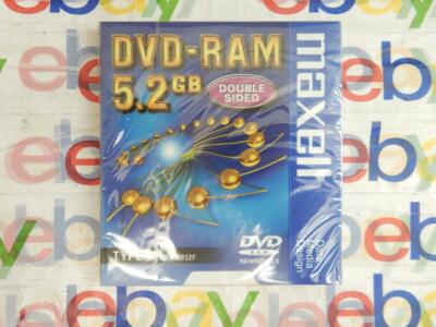New Sealed Maxell DVD-Ram Type I VD-RAM52F 5.2GB Double Sided DVD