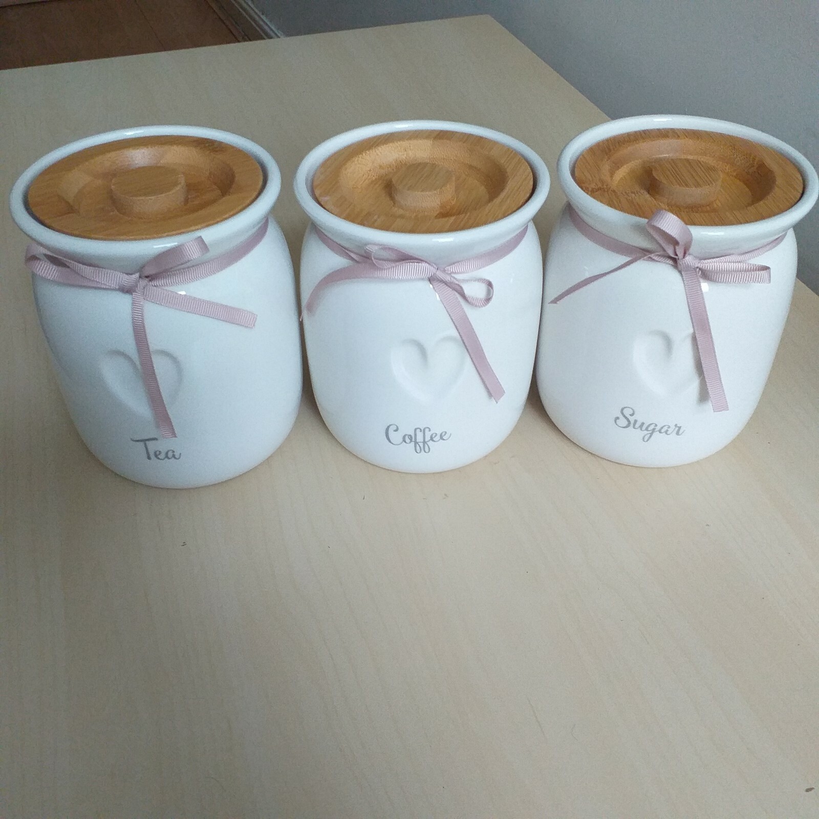 quirky tea coffee sugar jars