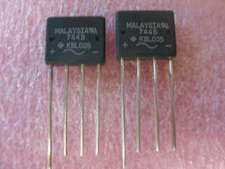 KBL005  BRIDGE RECTIFIER 4A 50V SINGLE PHASE 4-PIN GSI (LOT OF 2)