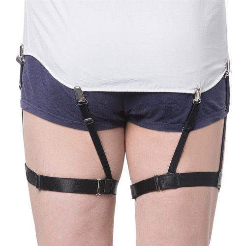 Buyless Fashion Shirt Stay Adjustable Holder Sock Garter with Strong Clips - Picture 27 of 77
