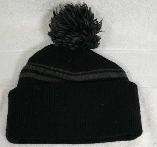 black beanie hat with ball