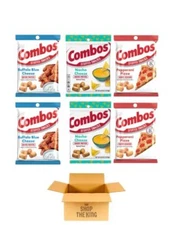 Combos Variety Pretzel Cracker Snack Nacho, Buffalo, Pizza 6.3 oz (Pack of 6)