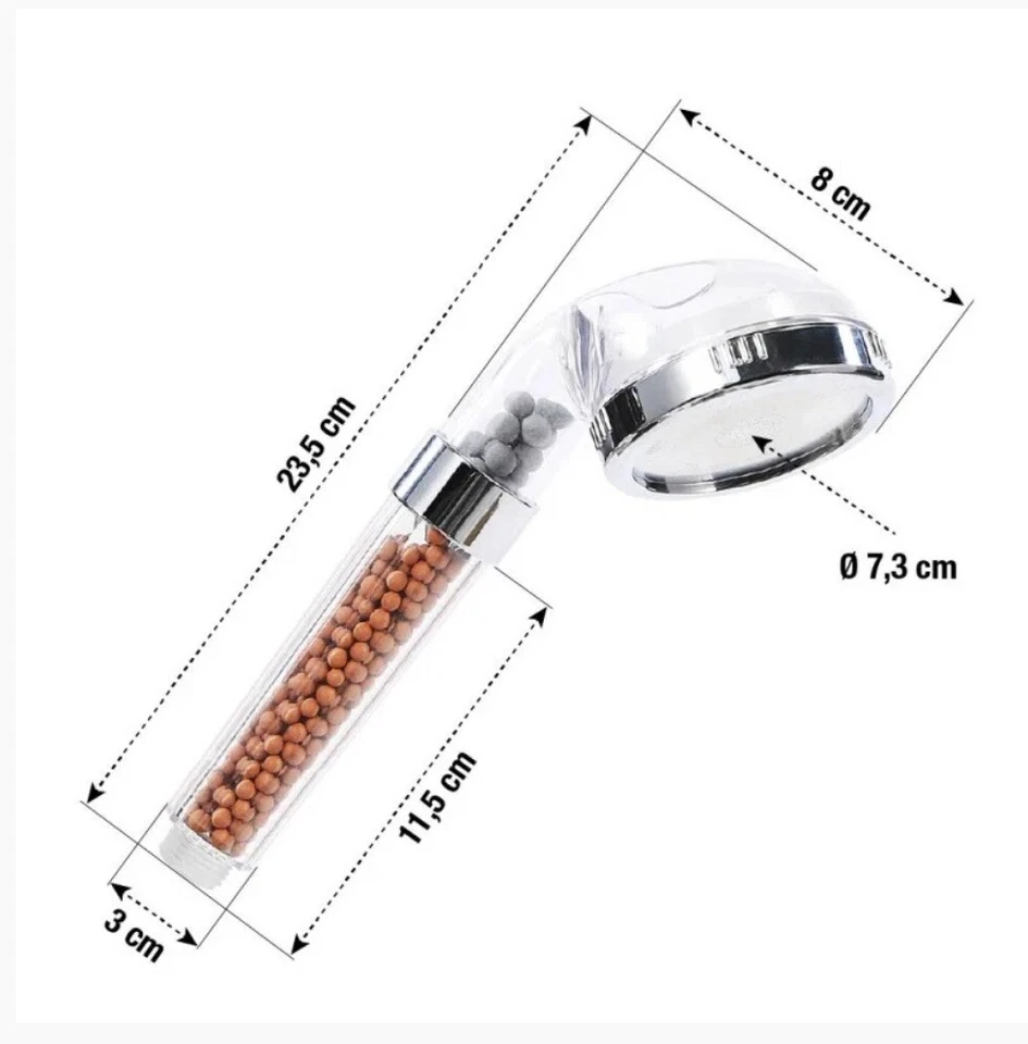 Pommeau De Douche Eco Thermale Haute Pression Filtration ET/OU Recharge Billes - Photo 2/4