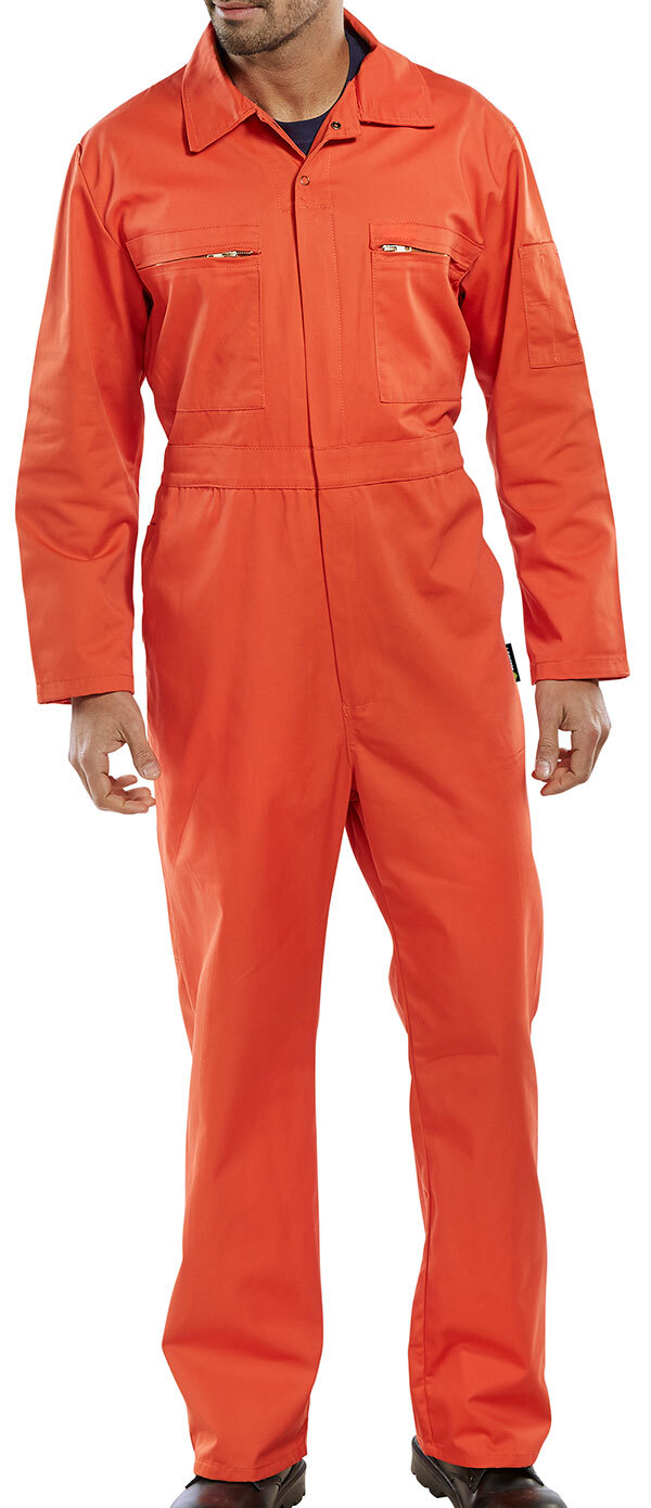 BEESWIFT HEAVYWEIGHT BOILERSUIT ORANGE 48