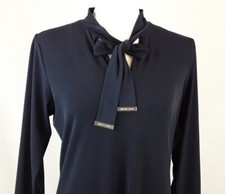 Michael Kors dress Size-small Color-Navy Blue Long Sleeve Logo Silver 