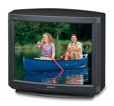 Sony Trinitron KV-27V40 27" Analog TV CRT Television with Matching Stand