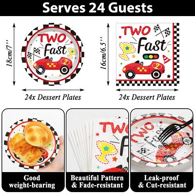 Racewagen partyserviesset, voor 16 gasten, raceauto, verjaardagsfeestdecoraties, servies, kinderverjaardag, bord, beker, servetten, papieren borden, feestdecoratie, racesportthemafeest voor jongens