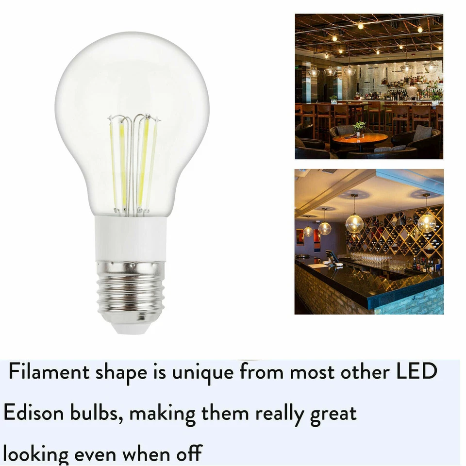 1x LED Edison Bulb E27 B22 3W 4W 6W Retro Home Light Lamp 12V 85-265V LED Light - Image 3 of 4