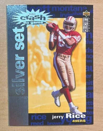 Jerry Rice 1995 Upper Deck Crash The Game SILVER Card #C22. NM-MT - Picture 1 of 2