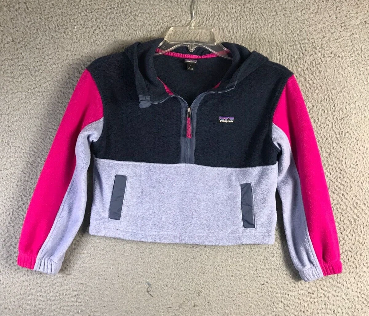 Patagonia Sweater Girls S Colorblock Microdini Cropped Fleece