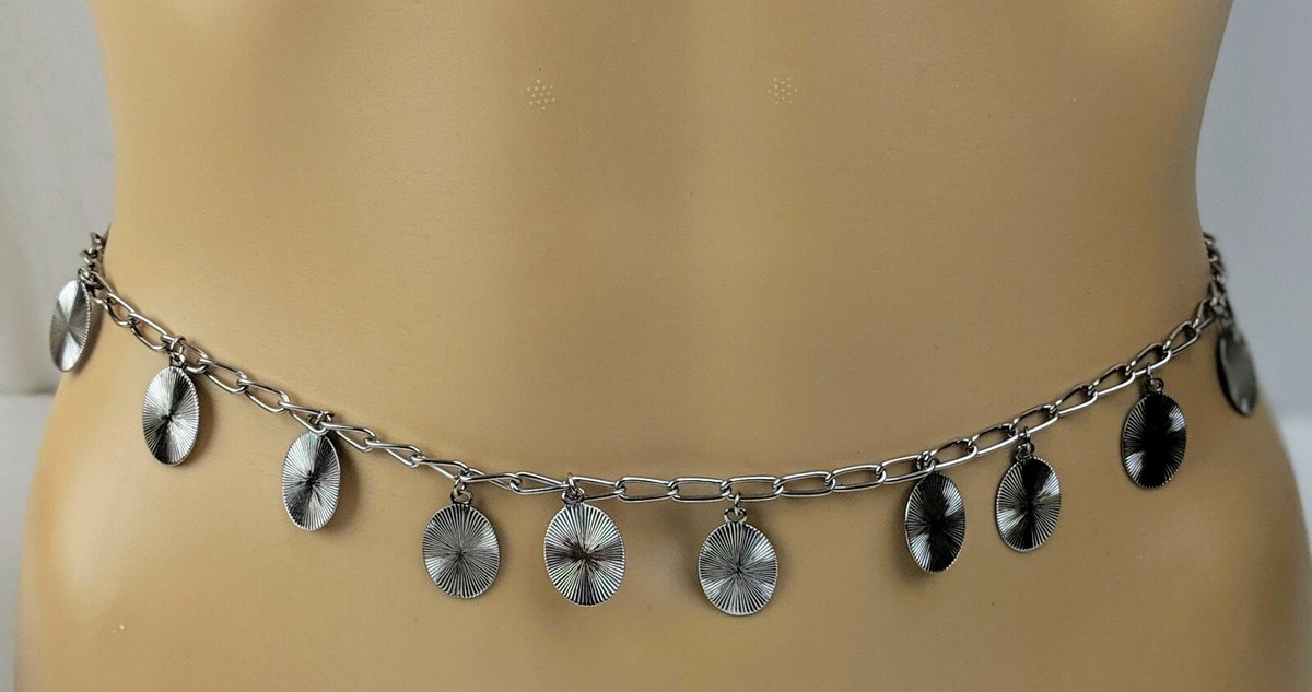 Vintage Women’s Coin Chain Belt Silver Tone Gypsy Boho Bohemian Belly Dancer Belly Dancing Coin Belt - Etsy main image 2