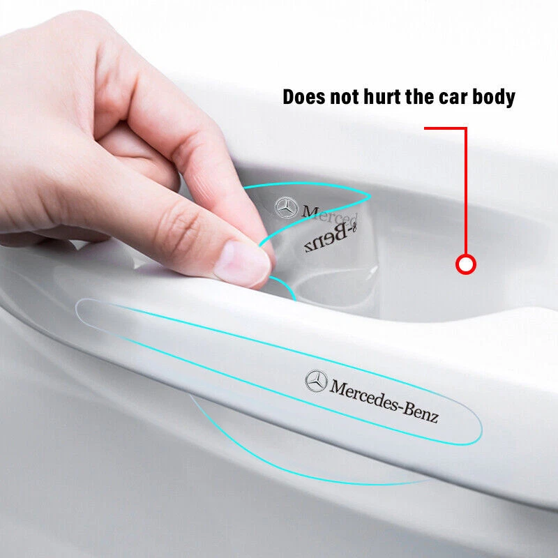 8pcs Invisible Car Door Handle Scratch Sticker Protector Film for Mercedes Benz — 第 4/4 张图片