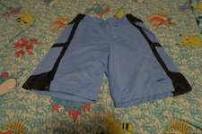 VTG 90s NIKE Hoop Basketball Shorts Mens XL Blue Black Reversible North Carolina