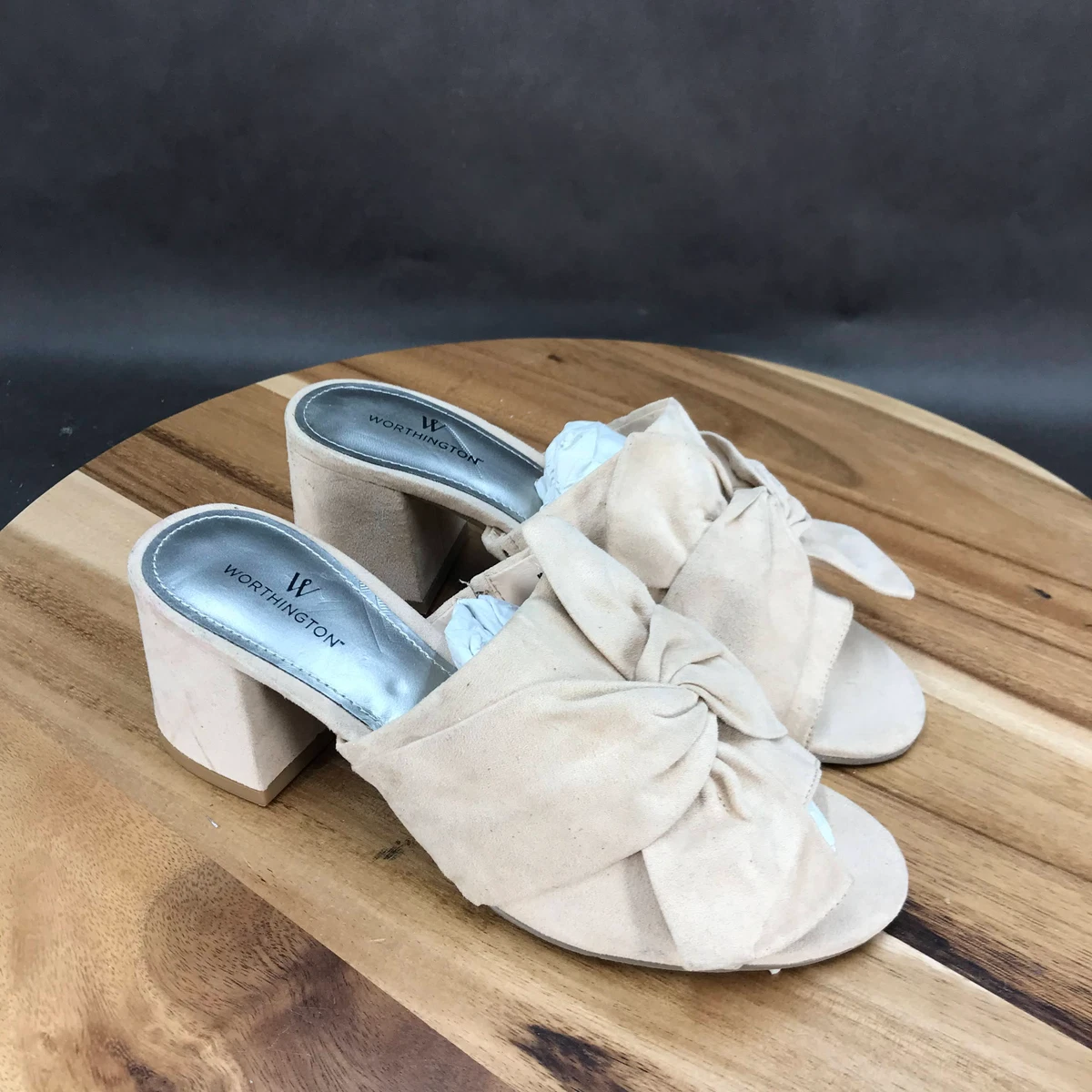 Suede peep hotsell toe mules
