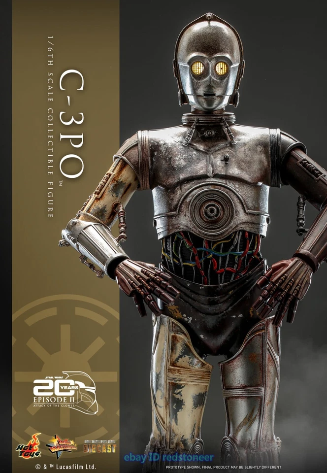 Hot Toys Star Wars C-3PO Robot 1/6 Action Figure Model Collection 12'' - Image 4 of 4